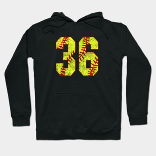 Fastpitch Softball Number 36 #36 Softball Shirt Jersey Uniform Favorite Player Biggest Fan Hoodie